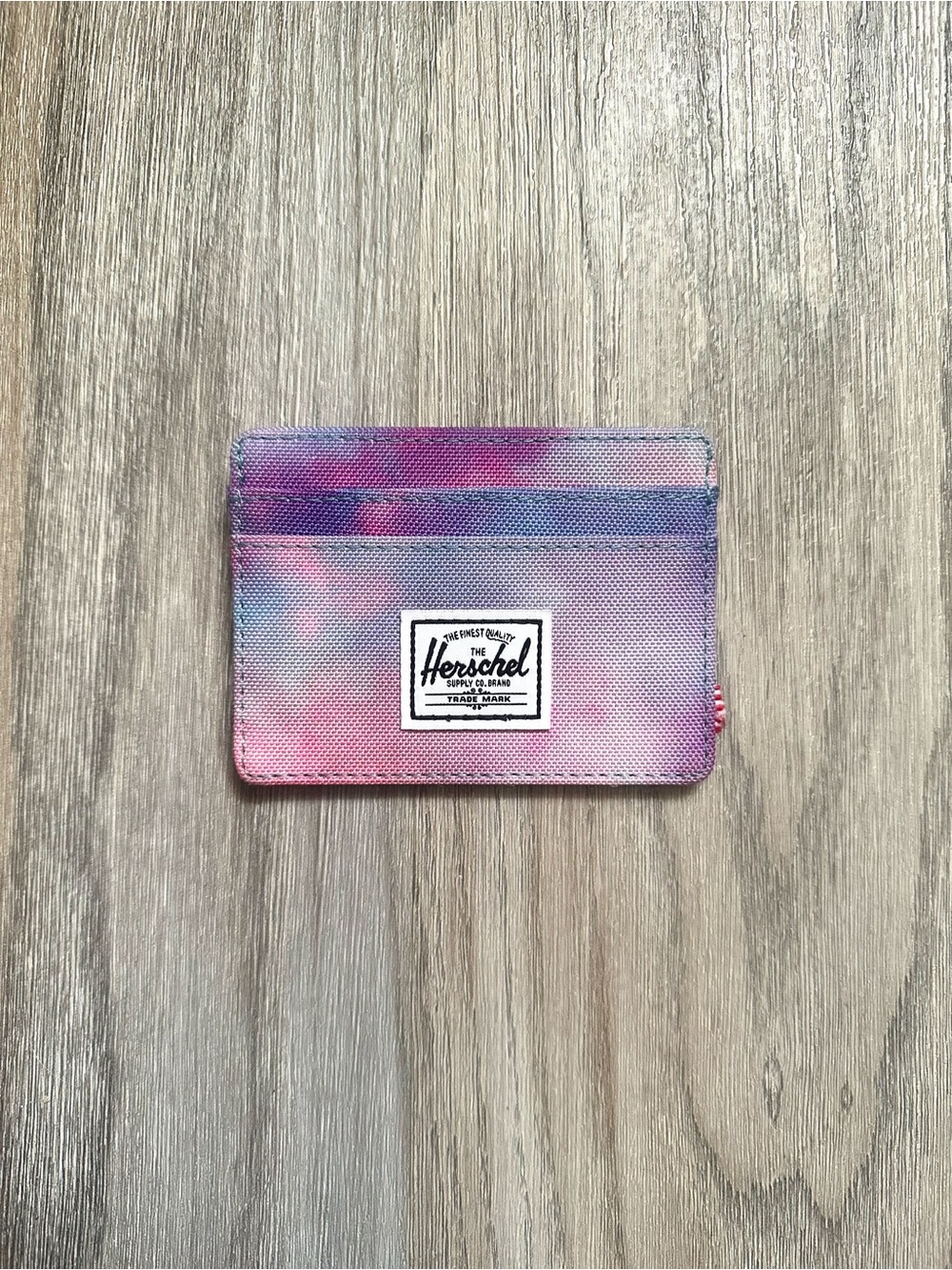 Herschel Pink & Purple Tie-Dye Card Holder